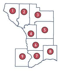 La Crosse Division CountiesBuffaloTrempealeauJacksonLa CrosseMonroeVernonCrawfordRichlandGrantAllamakee, Iowa 